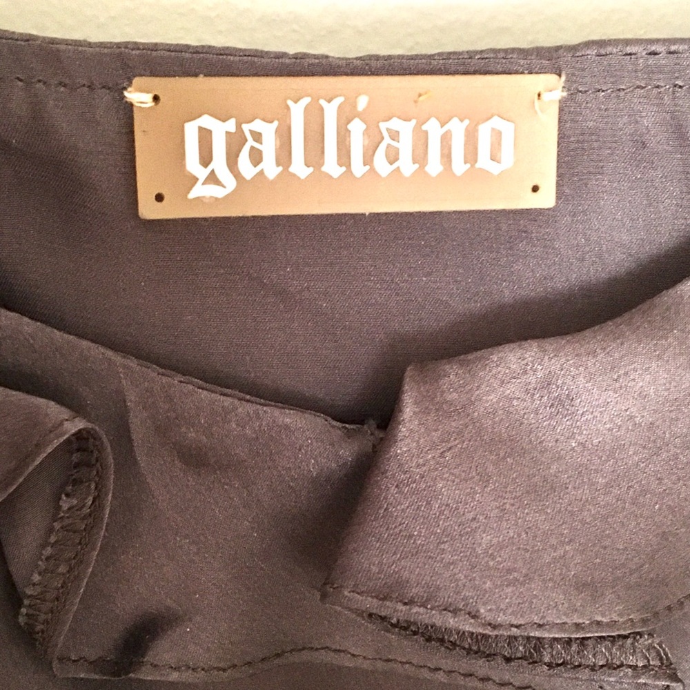 GALLIANO Silk Fit & Flare Dress - Picture 15 of 16